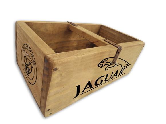 Caixa Rústica Madeira Estilo Antiga Retro Carro Jaguar