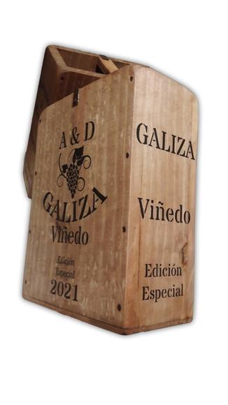 Caixa Vinho 2 Garrafas Madeira Rustica Personalizada