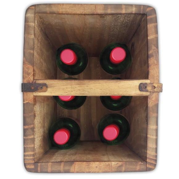 Caixa Vinho Personalizada Rústica Estilo Antigo de Madeira