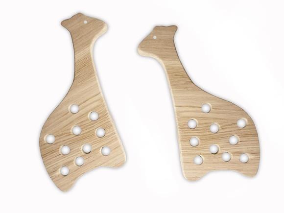 Girafa Enlaçada Brinquedo Madeira Montessoriano Pedagógico