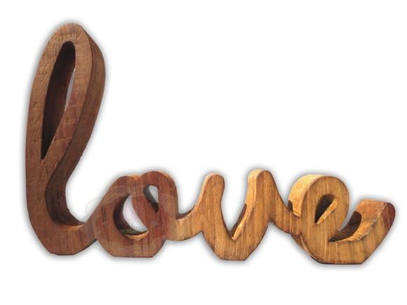 Letra de Mesa Rústica Love