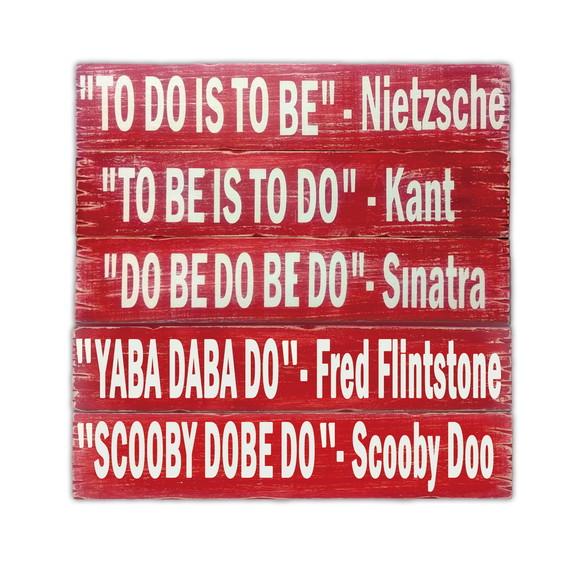 Placa Decorativa Madeira Rústica Nietzsch Sinatra