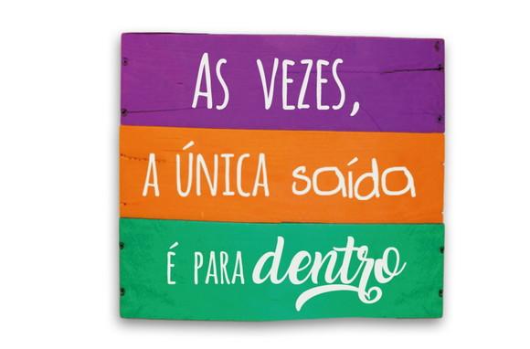 Placa Decorativa Ripas Madeira Rústica Zen Frases