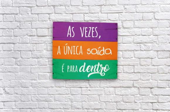 Placa Decorativa Ripas Madeira Rústica Zen Frases