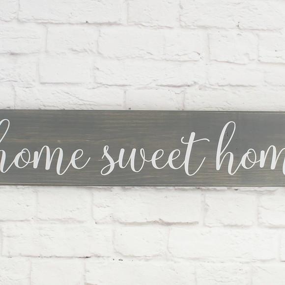 Placa Madeira Rústica Home Sweet Home