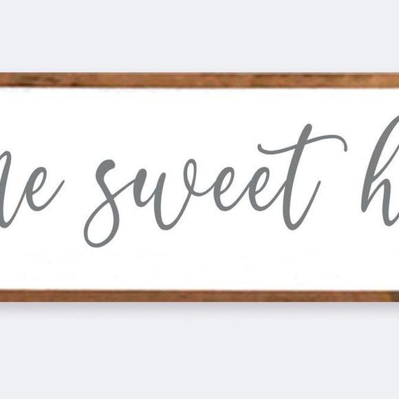 Quadro Pintado Home Sweet Home Personalizado