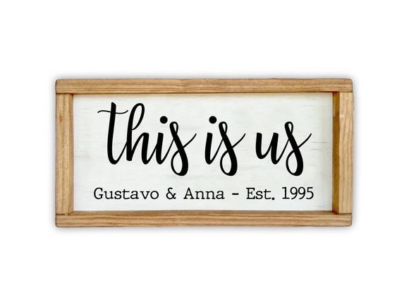 Quadro Rústico Madeira Pintado Personalizado This Is Us