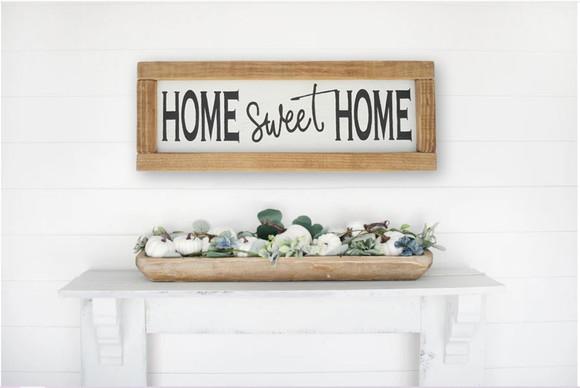 Quadro Rústico Pintado Madeira Decoração Farm Home Sweet Hom