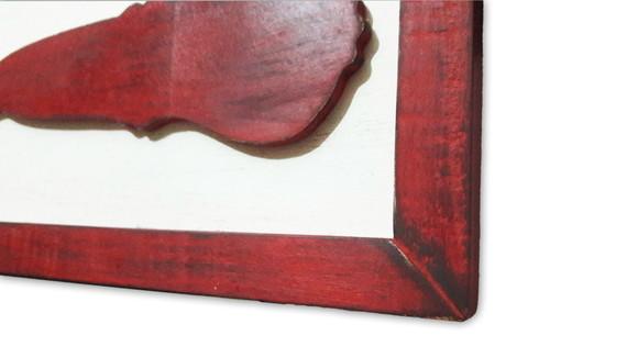 Quadro Talheres Relevo Vermelho Espaço Gourmet Cozinha Farm