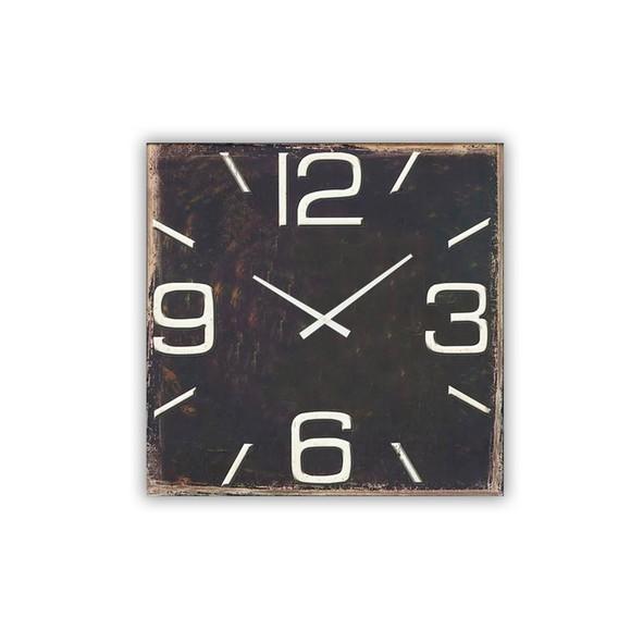 Relógio de Parede Retrô Quadrado mdf