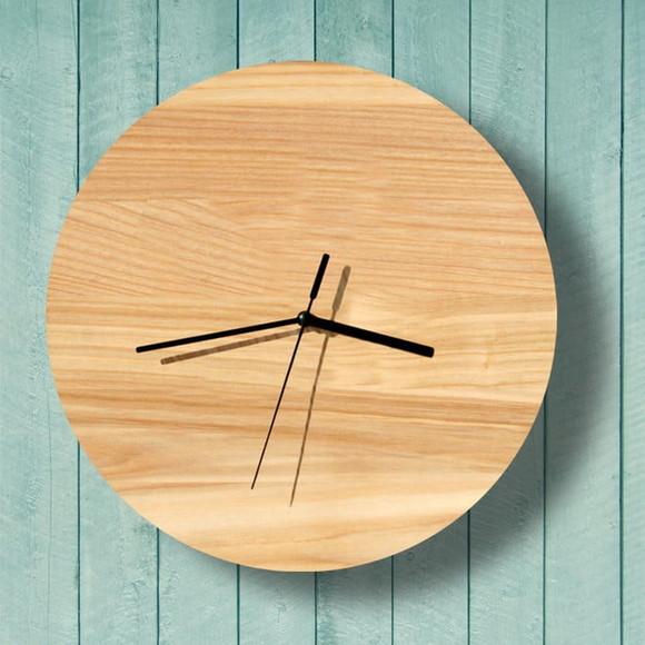 Relógio Parede Madeira Minimalista Escandinavo Adnet
