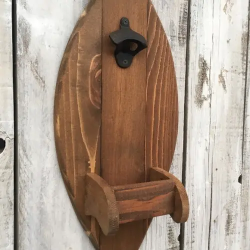 Abridor de Garrafa Prancha de Surf em Madeira Retrô