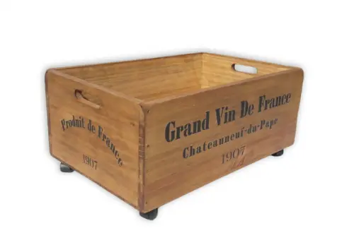 Caixa de Madeira Rustica Vintage Estilo Antigo Vinho France