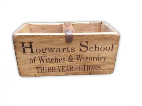 Caixa de Magia Madeira Harry Potter Hogwarts Estilo Antigo