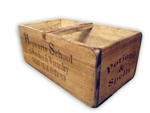 Caixa de Magia Madeira Harry Potter Hogwarts Estilo Antigo