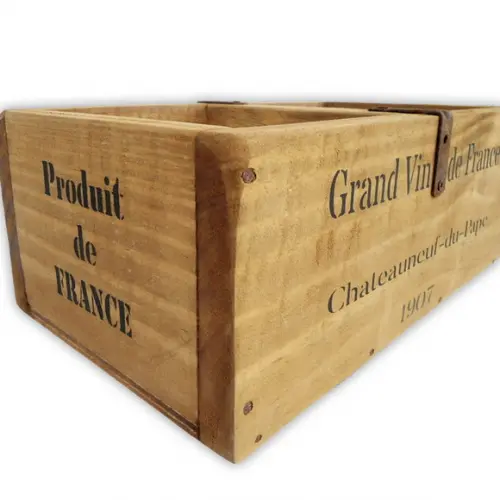 Caixa Rustica Estilo Antigo de Madeira m Vinho de France