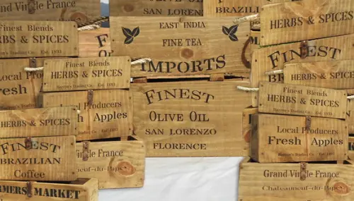 Caixa Rústica Madeira Estilo Antiga Herbs & Spices - 10% Off