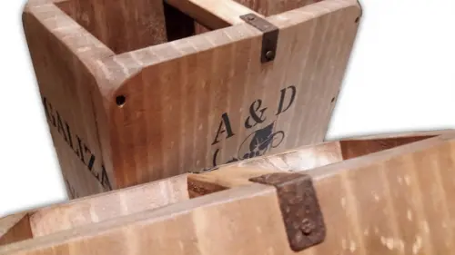 Caixa Vinho 2 Garrafas Madeira Rustica Personalizada