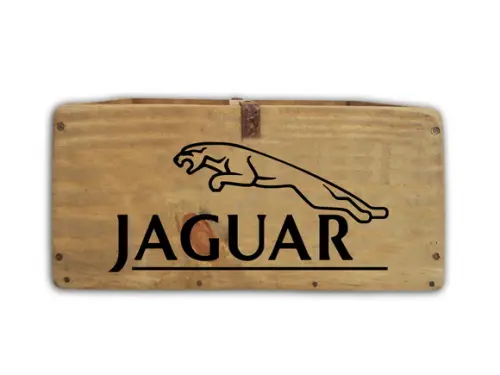 Caixa Rústica Madeira Estilo Antiga Retro Carro Jaguar