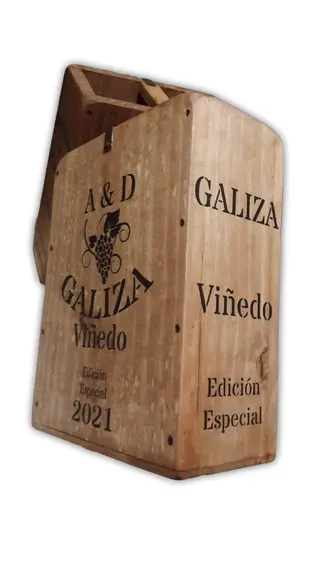 Caixa Vinho 2 Garrafas Madeira Rustica Personalizada
