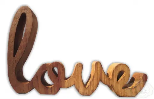 Letra de Mesa Rústica Love