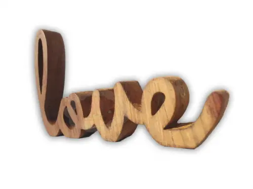 Letra de Mesa Rústica Love