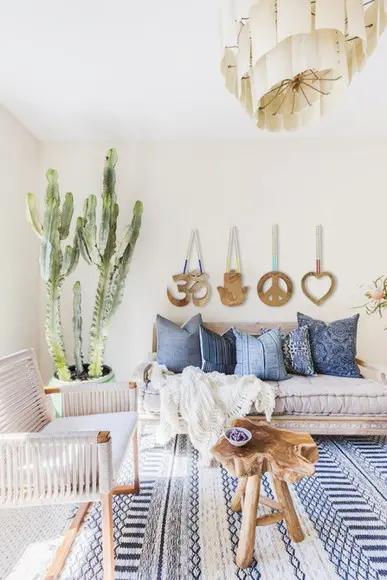 Om Colar de Parede Madeira Decoração Rústica Boho Chic Farm
