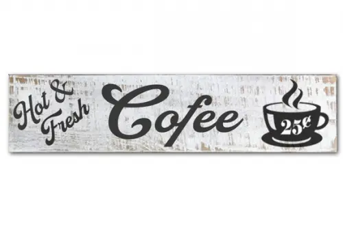 Placa Decorativa Madeira Rústica Cantinho Café Coffee