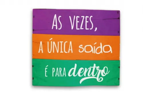 Placa Decorativa Ripas Madeira Rústica Zen Frases
