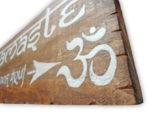 Placa Decorativa Rustica Namaste