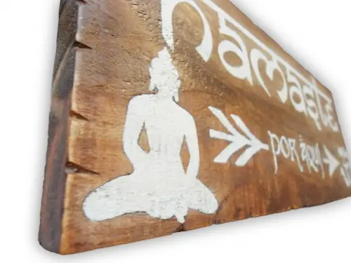 Placa Decorativa Rustica Namaste
