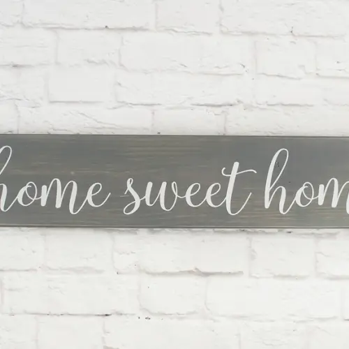 Placa Madeira Rústica Home Sweet Home