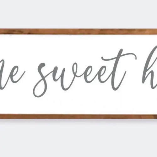 Quadro Pintado Home Sweet Home Personalizado