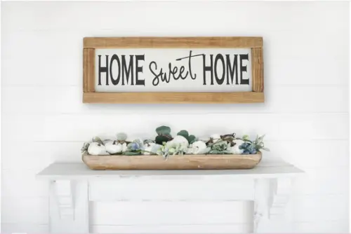 Quadro Rústico Pintado Madeira Decoração Farm Home Sweet Hom