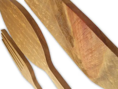 Talheres Gigantes Rústicos Madeira Decoração Área Gourmet