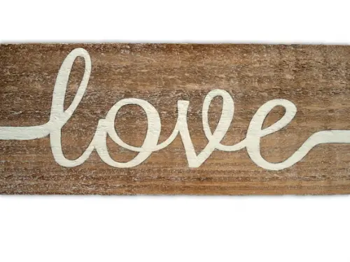 Trio de Placas Love, Hope, Faith