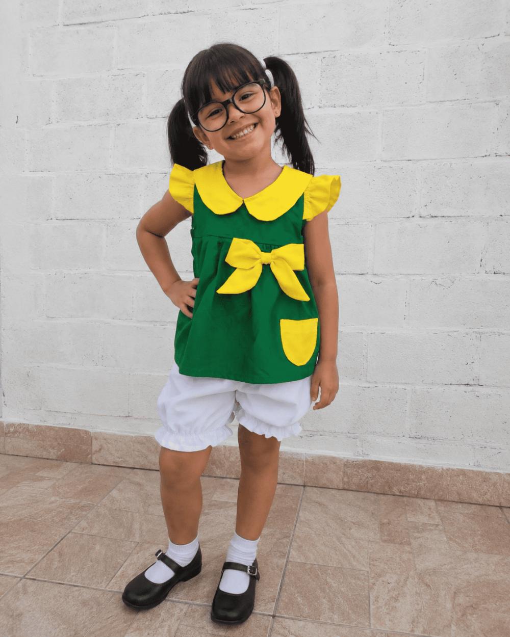 Fantasia Infantil Chiquinha Turma do Chaves Mesversário Anivers?
