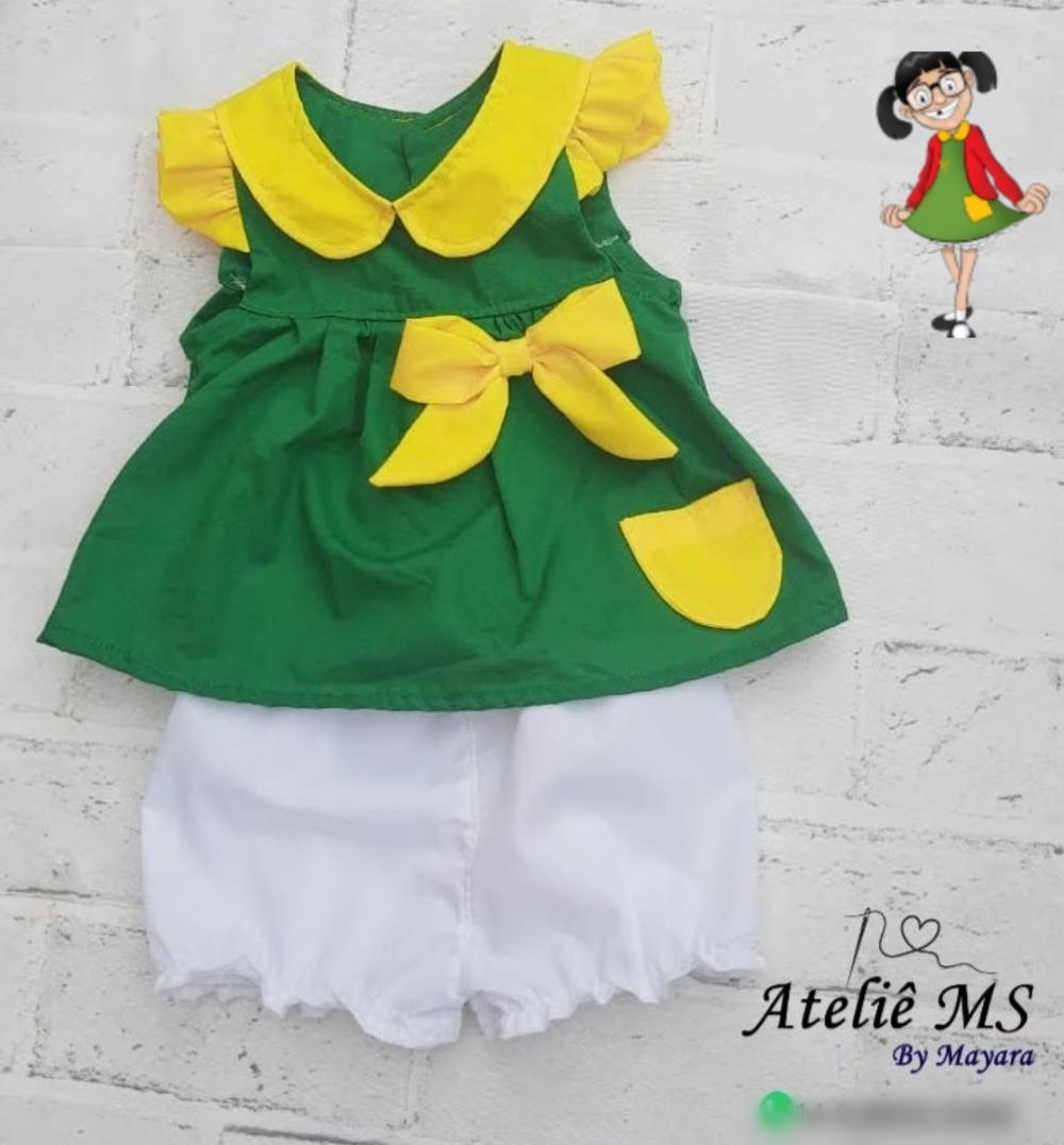 Fantasia Infantil Chiquinha Turma do Chaves Mesversário Anivers?
