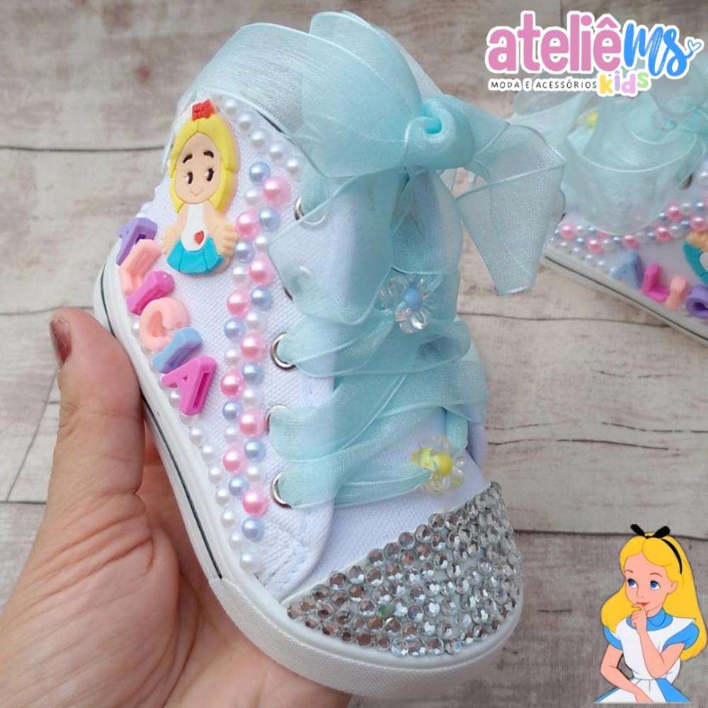 Tênis ALL star personalizado da Alice no país das maravilhas