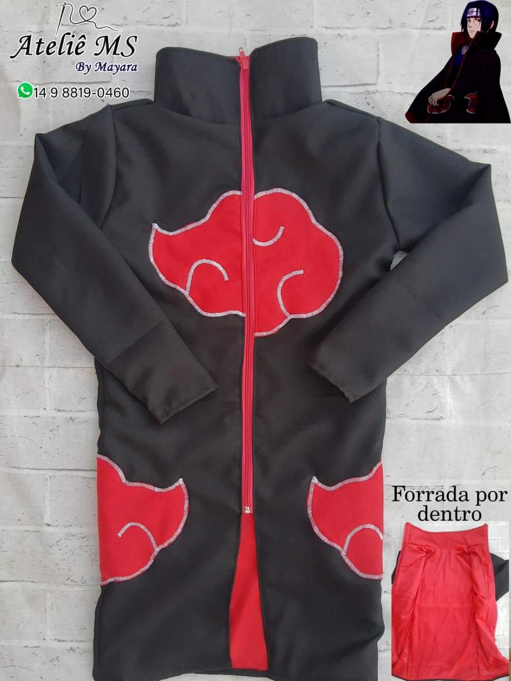 Manto Akatsuki Naruto Infantil | Fantasia Cosplay de menino