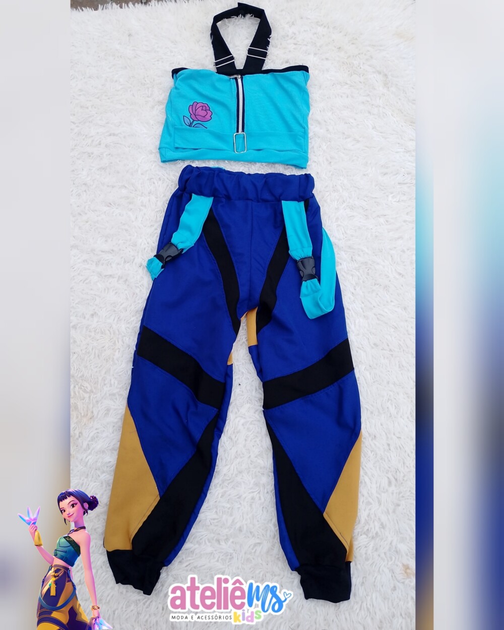 Fantasia Zoey – Guerreiras do kpop (Modelo Azul com Cropped e C