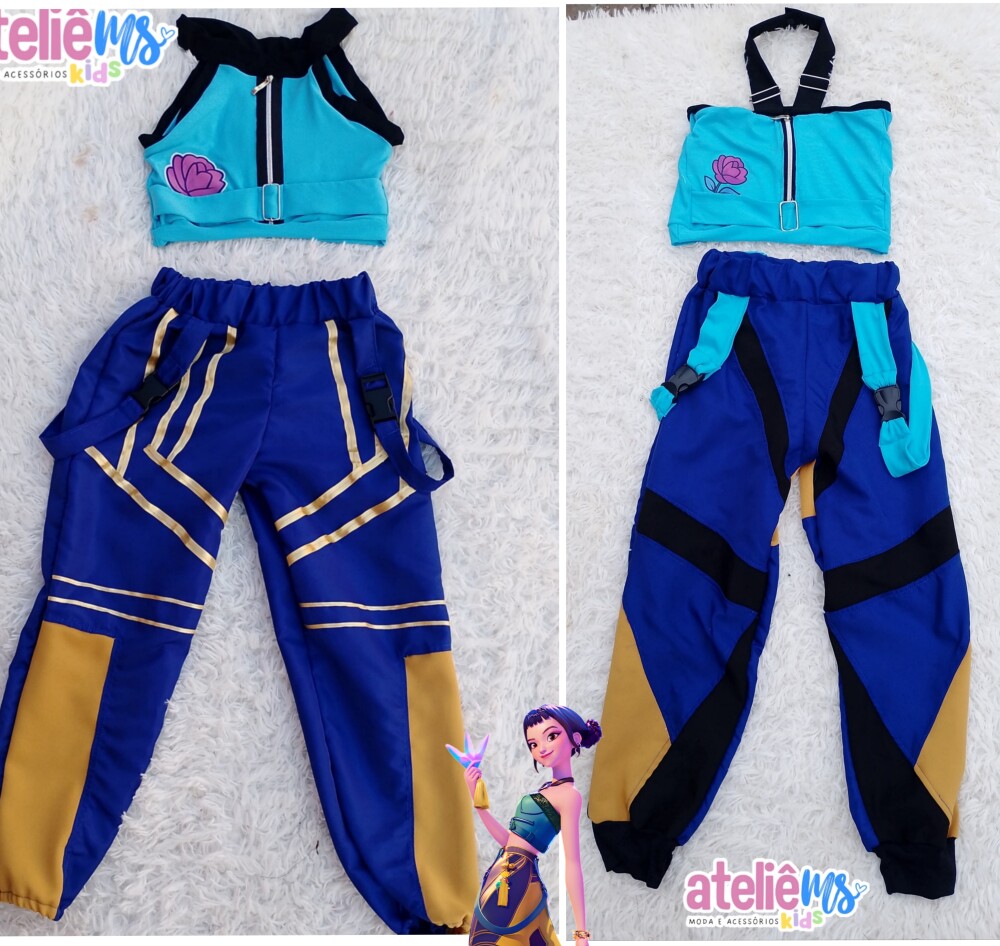 Fantasia Zoey – Guerreiras do kpop (Modelo Azul com Cropped e C
