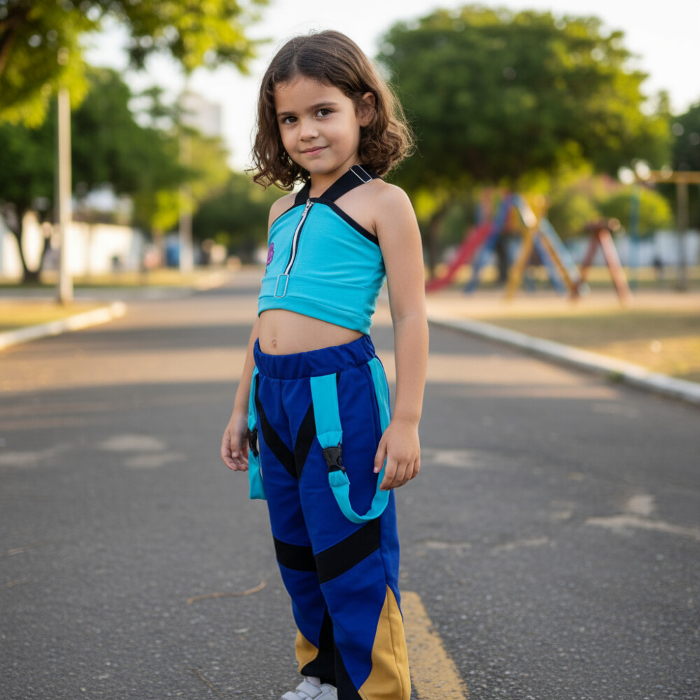 Fantasia Zoey – Guerreiras do kpop (Modelo Azul com Cropped e C