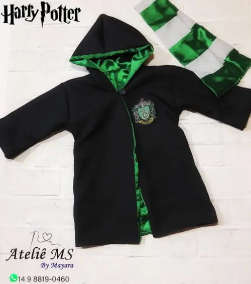 Manto Harry Potter Infantil | Sonserina e Grifinória