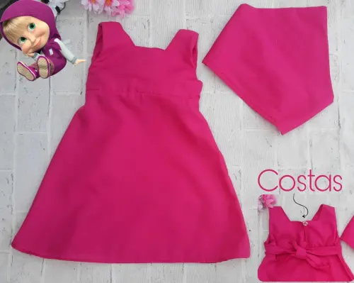 Vestido Infantil Masha e o Urso Modelo Trapézio Igual ao da Pers