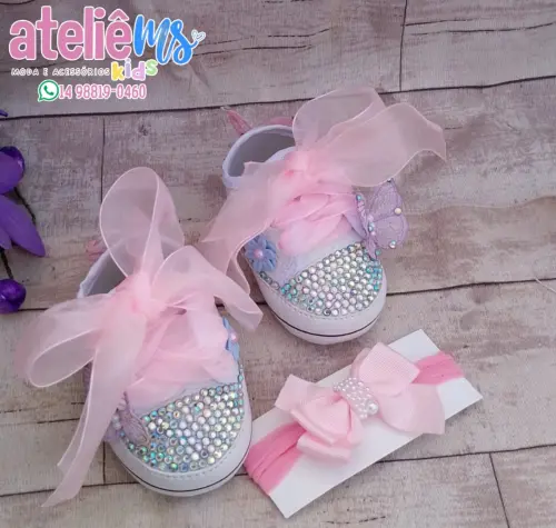 Tênis ALL star de luxo personalizado para aniversário do jardim