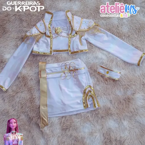 Fantasia Mira Luxo Guerreiras do K-Pop Infantil | Fantasia Kpop | Huntrix | K-Pop Demon Hunters
