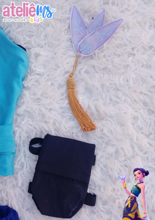 Adaga de Feltro com Estampa + Bolsa Regulável Zoey das guerreira