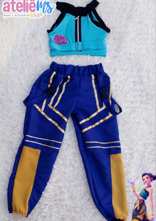 Fantasia Zoey – Guerreiras do kpop (Modelo Azul com Cropped e C