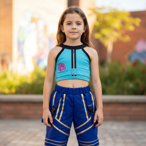 Fantasia Zoey – Guerreiras do kpop (Modelo Azul com Cropped e C